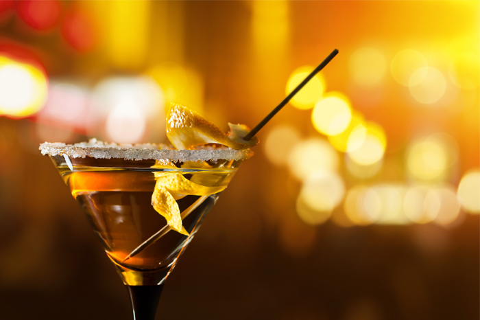 Bier Cocktail als Martini