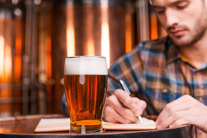 Notizen bei der Bierverkostung